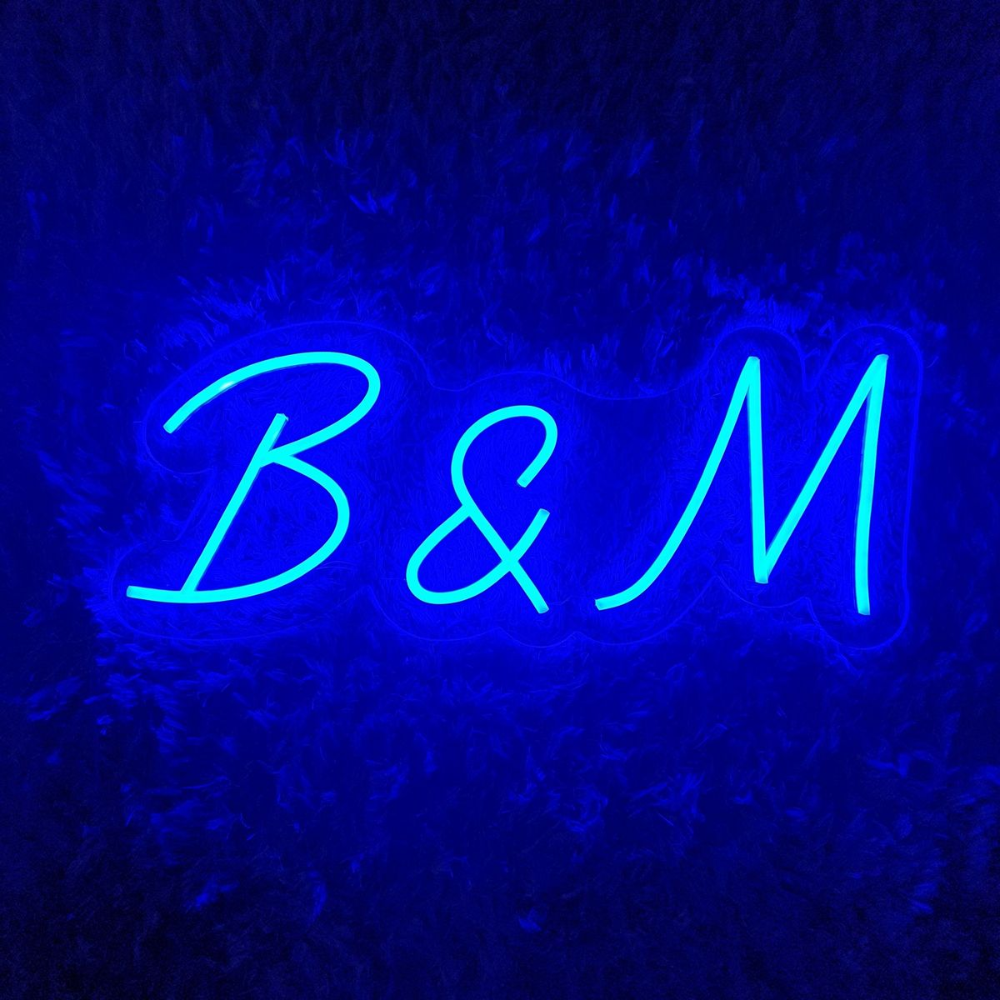 Couple Initial Neon Sign