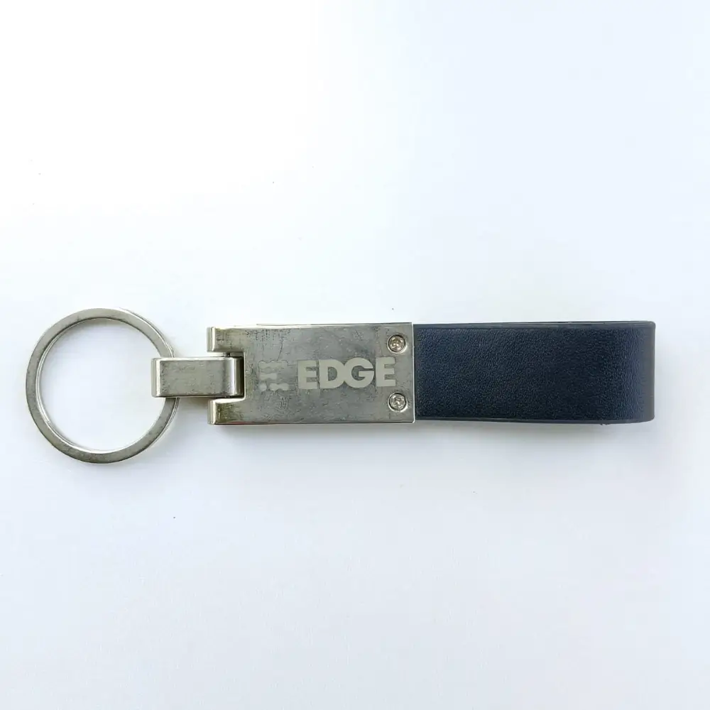 Leather & Metal Keychain