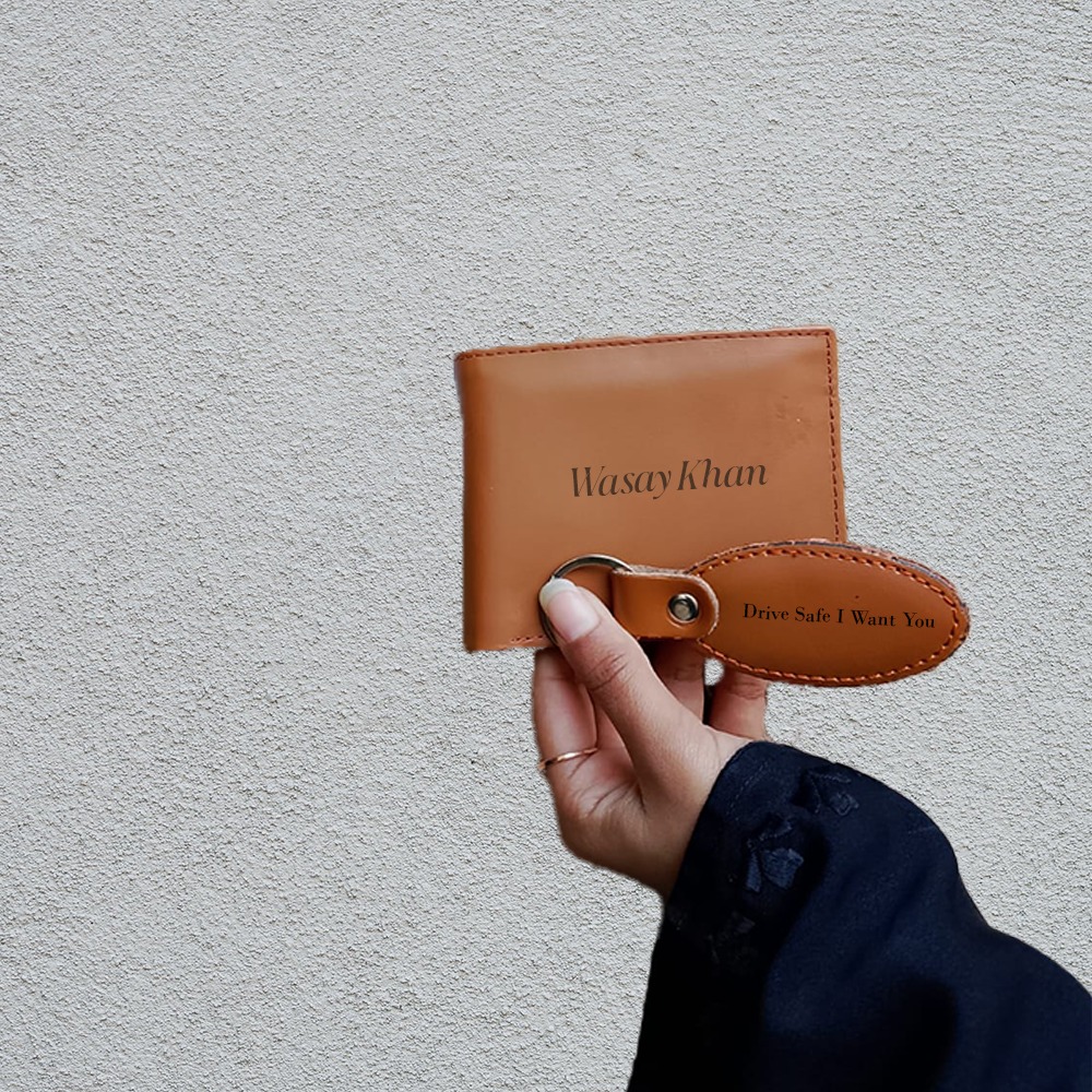 Engraved Wallet & Keychain